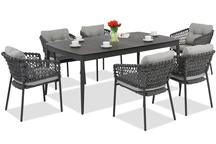 Meble aluminiowe Almada dla 6 osób  szare Garden Point