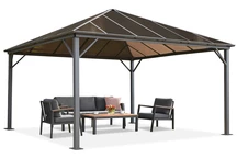 Milos pavilon teraszra, 4x4, Garden Point szürke
