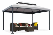 Valencia szürke kerti pavilon 4x4 m Garden Point