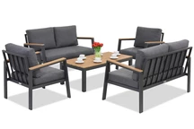 Zakintos Coffee 6 antracit alumínium készlet Garden Point