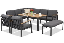 Zakintos Comida 7 sarok ülőgarnitúra paddal antracit Garden Point
