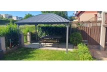 Sardinia 3x4 fém pavilon függönyökkel és szúnyoghálóval Garden Point antracit