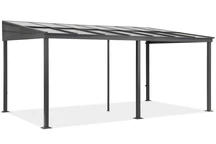 Alumínium fali pavilon 3 x 5 m Tarragona Garden Point antracit színben