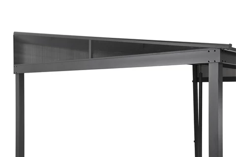 Alumínium fali pavilon 3 x 5 m Tarragona Garden Point antracit színben