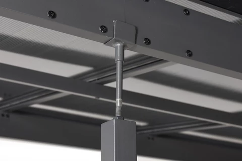 Alumínium fali pavilon 3 x 5 m Tarragona Garden Point antracit színben