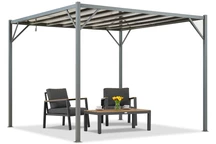 Antracit terasz pergola Paros 3x3m Garden Point