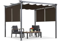 Barna terasz pergola redőnyökkel La Palma 3x3 Garden Point