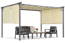 Bézs Sevilla 3x4m Garden Point terasz pergola bézs színű