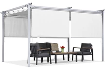 Fehér terasz pergola redőnnyel La Palma 3x4 Garden Point