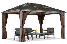 Milos 3x4m kerti pavilon barna függönyökkel Garden Point