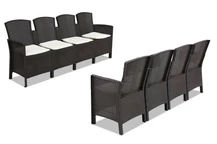 Technorattan szett Lido 8 személyes barna Bica Bica