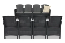 Technorattan szett Lido 8 személyre antracit Bica