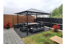 Modern Santiago 3 × 3,6 m kerti pavilon Garden Point antracit