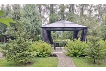 Modern kerti pavilon Santiago Premium 4x4m Garden Point antracit
