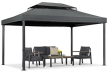 Antracit kerti pavilon Valencia 3x4 m Garden Point