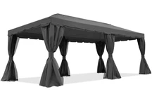 Antracit kerti pavilon szúnyoghálóval Valencia 3x6 m Garden Point