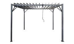 Antracit terasz pergola Tasos 3x3m Garden Point