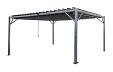 Antracit terasz pergola Tasos 3x4m Garden Point