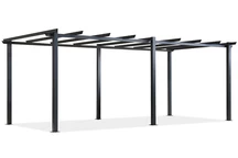Barbados 3 x 6 m antracit Garden Point fém kerti pergola kerete