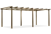 Barbados 3 x 6 m fa Garden Point fém kerti pergola kerete