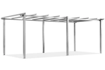 Barbados 3 x 6 m fehér Garden Point fém kerti pergola kerete