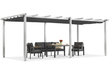 Barbados terasz pergola 3x6 m Garden Point fehér-antracit