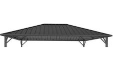 Garden Point Itaka 3x4 antracit színű pavilon tetőhéjazat