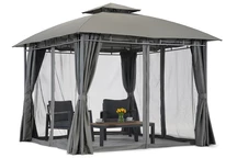 Garden Point Sicily 3x3m-es antracit kerti pavilon