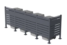 Ház 4 db 120 l vagy 240 l-es hulladékgyűjtőhöz Halen CoverTech antracit színben