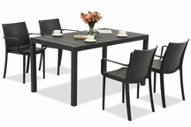 King/Victoria antracit kerti bútorszett 4 fő részére Bica