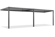 Lagos 3x6 fali terasz pergola 3m Garden Point antracit oldalsó redőnnyel 3m Garden Point antracit oldalsó redőnyökkel
