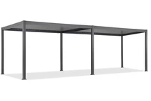 Lagos 3x6 szabadon álló terasz pergola 3m Garden Point antracit oldalsó redőnnyel 3m Garden Point antracit oldalsó redőnyökkel