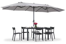 Merida dupla kerti napernyő 2,7 x 4,5 m szürke Garden Point