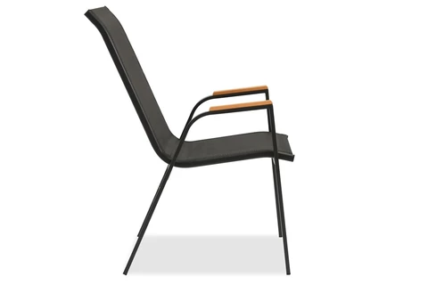 Modena/Bitonto fekete kerti asztal 6 személyes Garden Point szögletes asztallal