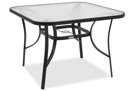 Modena/Bitonto fekete kerti asztal 6 személyes Garden Point szögletes asztallal