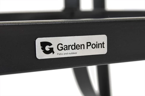 Modena/Bitonto fekete kerti asztal 6 személyes Garden Point szögletes asztallal