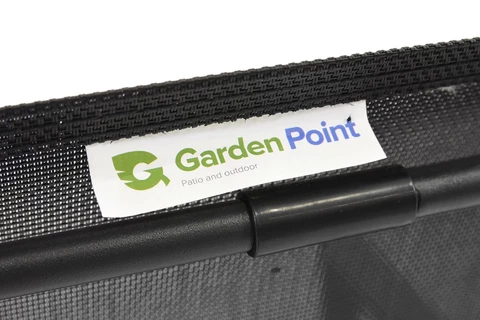 Modena/Bitonto fekete kerti asztal 6 személyes Garden Point szögletes asztallal