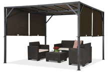 Santorini 4 x 4m barna Garden Point fém terasz pergola 4 x 4m barna