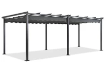 Szabadon álló terasz pergola Tenerife 3 x 6 m szürke