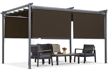 Barna terasz pergola redőnyökkel La Palma 4x4m Garden Point