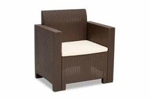 Nebraska 2 tech rattan készlet, barna