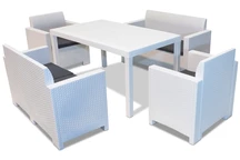 Rattan készlet Nebraska 6 fehér