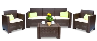 Rattan szett Nebraska 3 barna