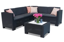 Technológia rattan sarok Colorado Corner antracit