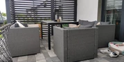 Roma Garden Point technorattán kerti fotel, antracit